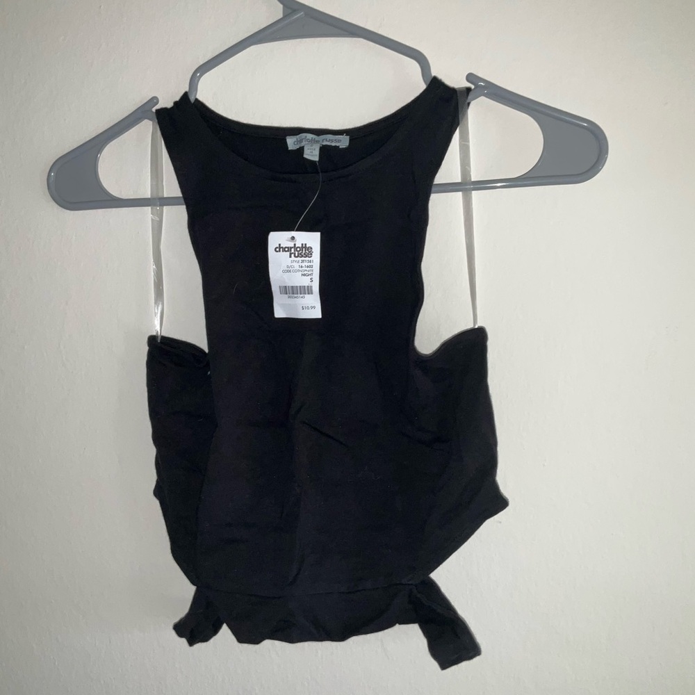 Charlotte Russe Side Cut Out Crop Top